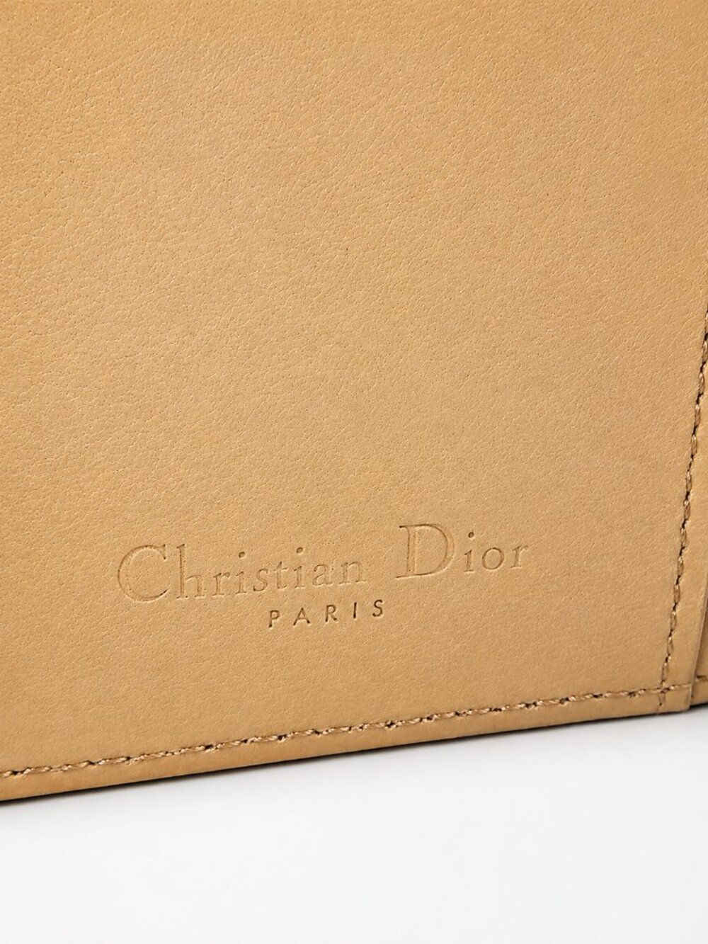 Christian Dior Beige Cannage Quilted Leather Compact Wallet - New - Picture 8 of 9